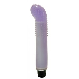 Водонепроницаемый фиолетовый массажер G-точки SLIM JELLY G-SPOT VIBRATOR - 15,2 см.